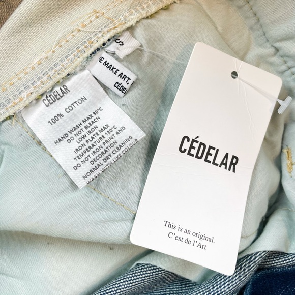 (NWT) CÉDELAR • Reyi Two-Tone Colorblock High Waisted Flare Jeans - Picture 13 of 16